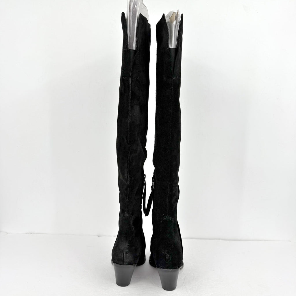 Sam Edelman Women Julee Over The Knee Boot Size 6 M Black Suede Leather NWOB