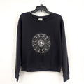 PACT Women's Star Signs Graphic Slouchy Sweatshirt Small Charcoal Grey NWT