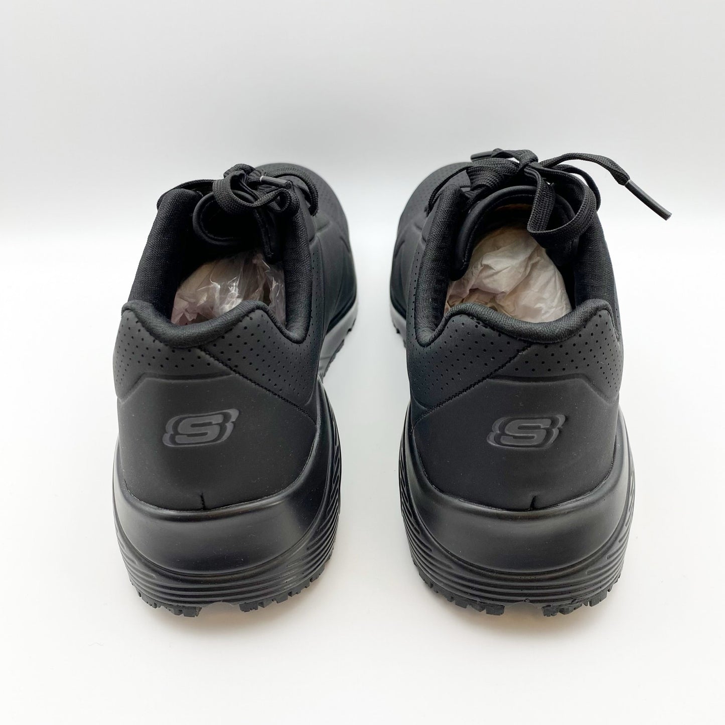 Skechers Work Womens Uno Deloney Shoes Size 9.5 Black Comp Toe NMT SR NIB