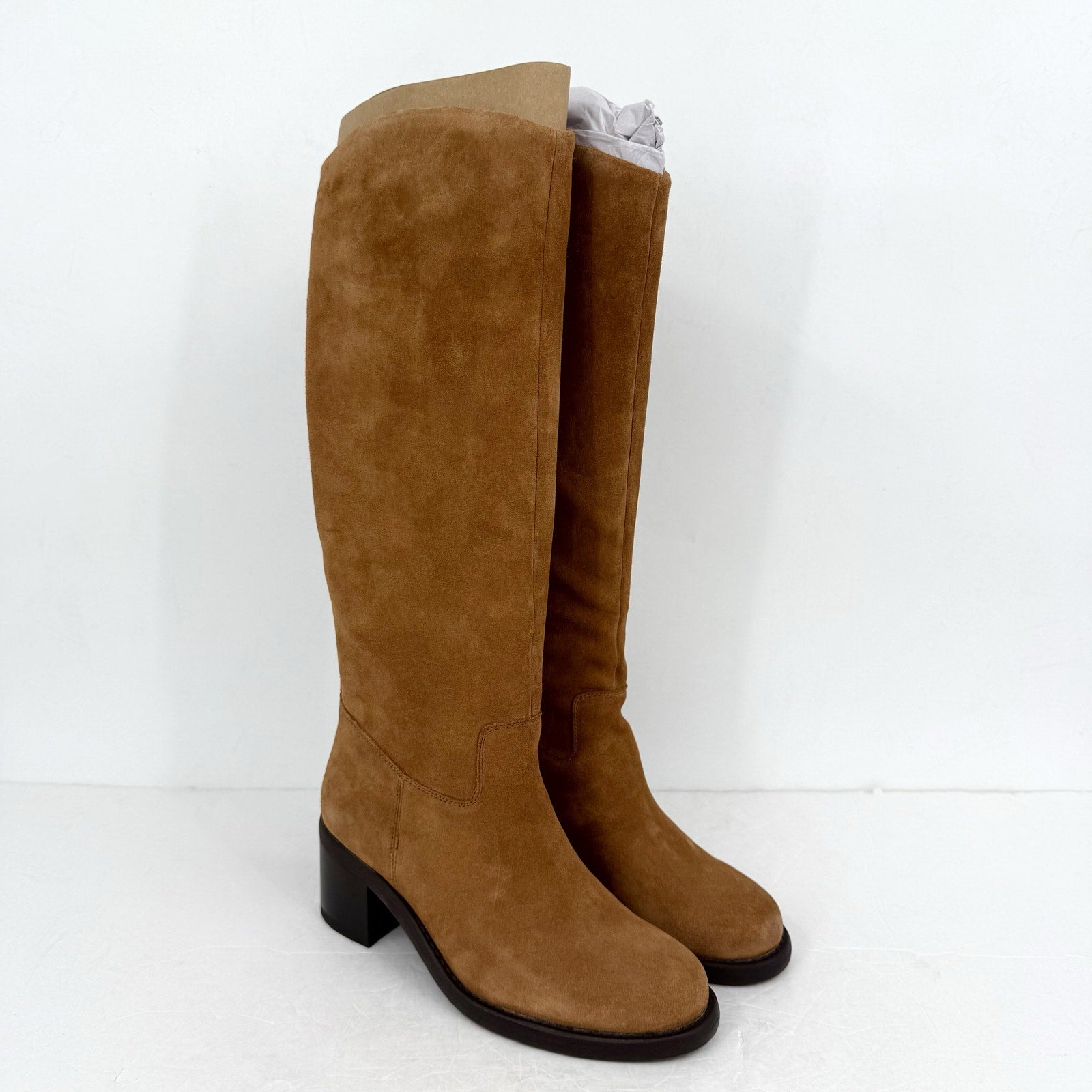 Vince Camuto Womens Amree Knee High Boot US 6 M Narrow Calf Brown Suede NIB