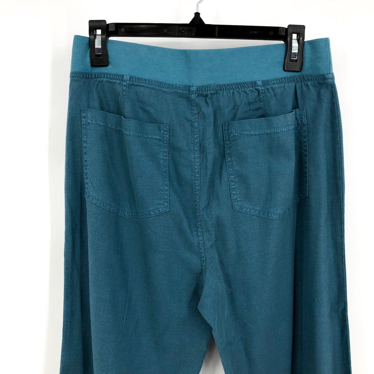 XCVI Women's Hydra Flare Pants Small Blue Safe Harbor Stretch Frayed Hem NWT
