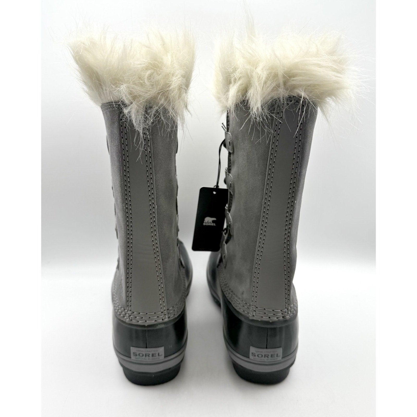 Sorel Kids Joan of Arc Duck Boots US 6 EU 38 Gray Brown Waterproof Snow NIB