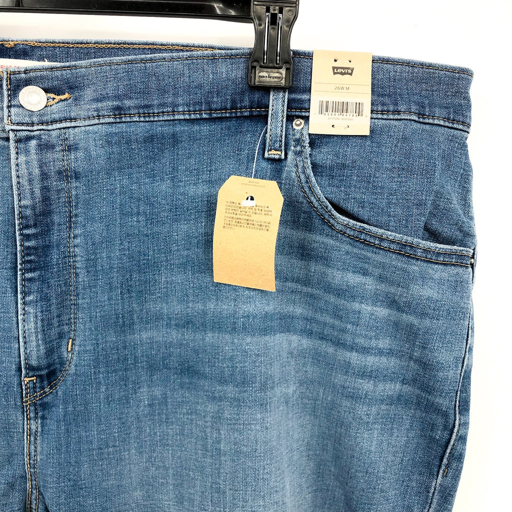 Levi's Womens 724 Slim Straight Jeans 26W Blue Slate Fixer 83737-0016 NWT