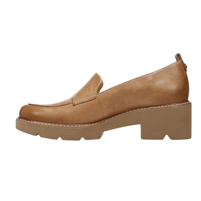 Naturalizer Womens Darry Loafers US 11 Narrow Tan Leather Lug Sole Slip On NIB