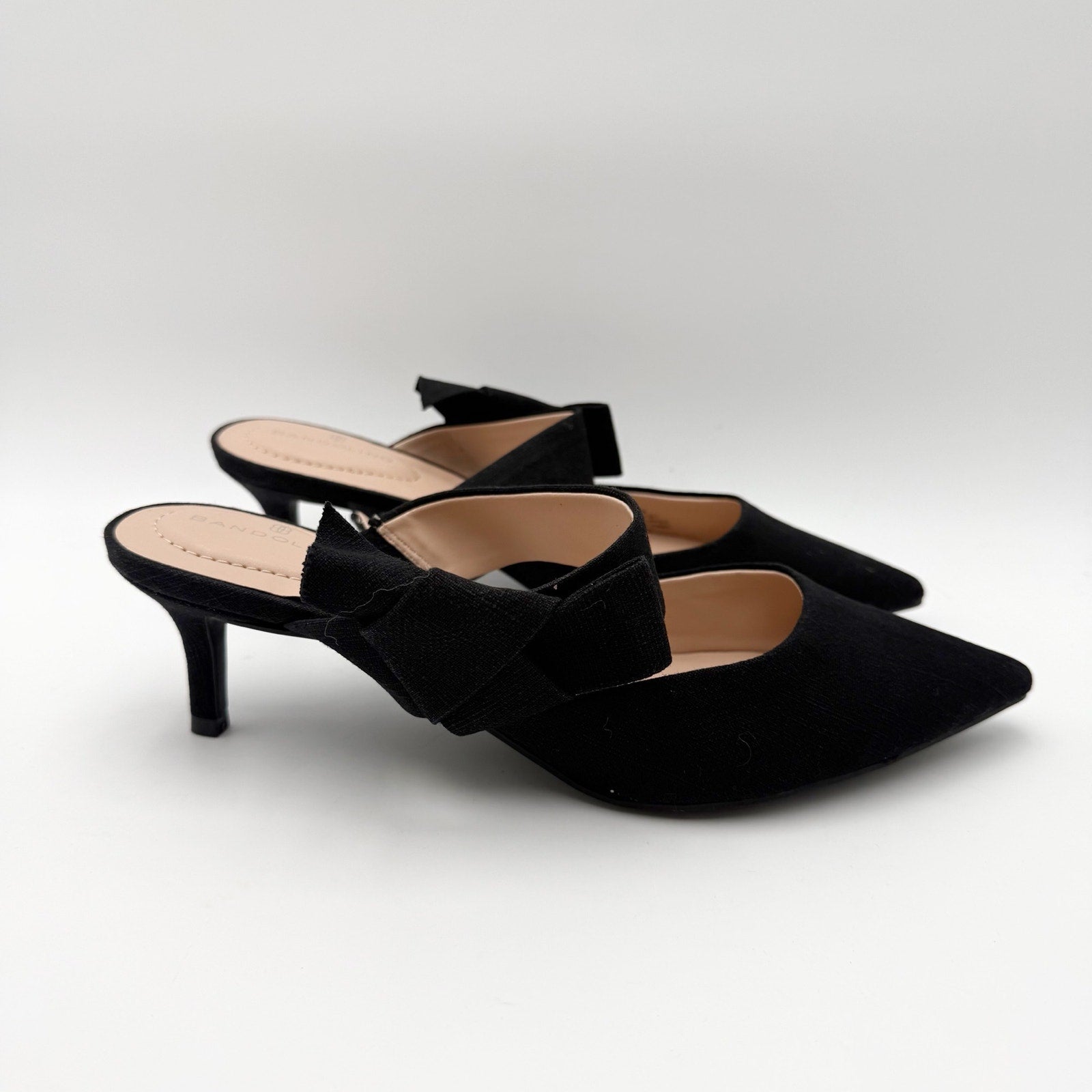 Bandolino Womens Millie Heels US 8 M EU 39 Black Slip On NWOB