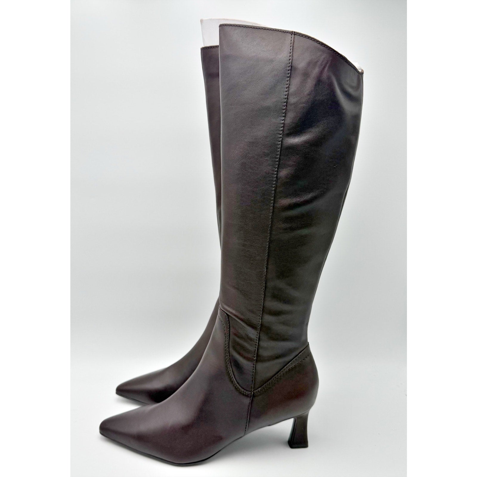 Naturalizer Women Deesha Knee High Boots US 8.5 M NARROW CALF Brown Leather NIB