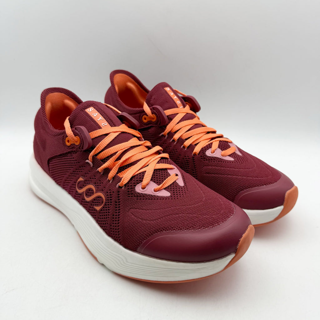 Saysh Womens The Felix Runner Athletic Shoes Size 9.5 Red Orange NIB