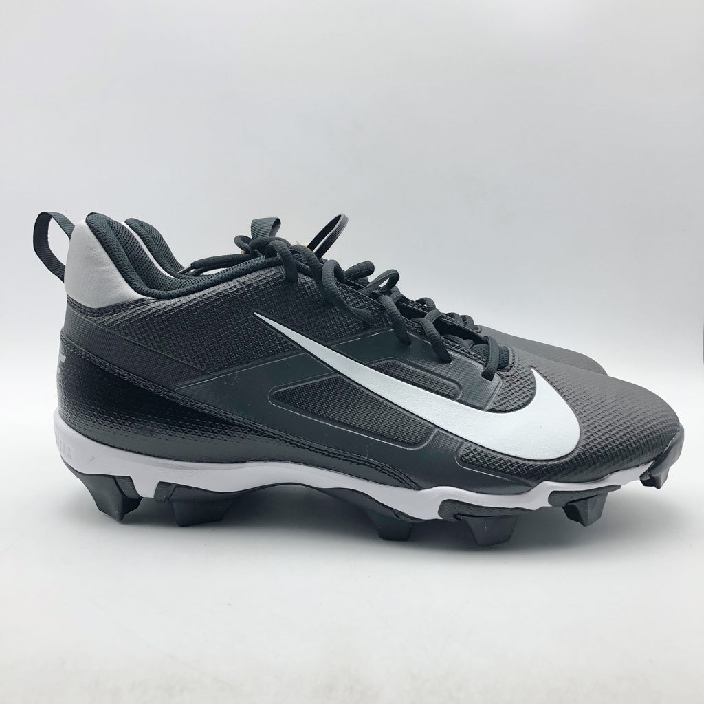 Nike Men's Alpha Menace 4 Shark Football Cleats 12 WIDE Black Grey White NWOB