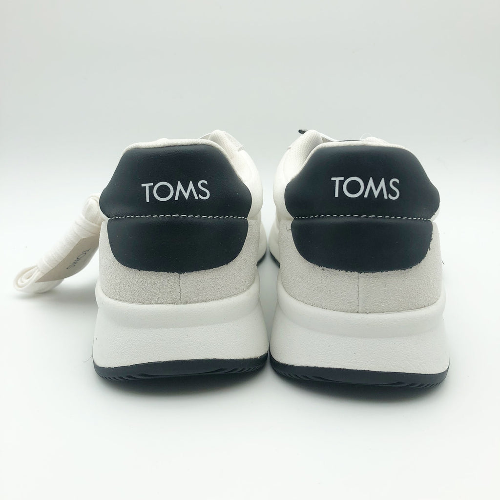 Toms Mens TRVL LITE Retro Runner Casual Sneaker Size 8.5 White Suede Twill NIB