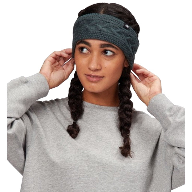 THE NORTH FACE Women's Cable Minna Earband OS Black Stretch Knit NWT