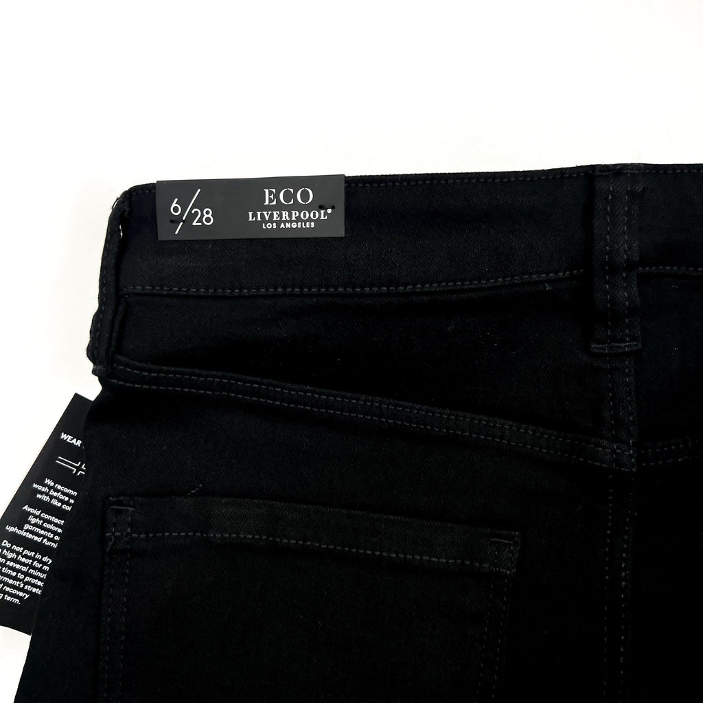 LIVERPOOL Women's Lucy Bootcut Jeans 6/28 Black Rinse High-Rise Stretch NWT