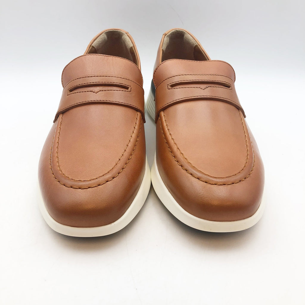 Wolf & Shepherd Crossover Loafer Slip On Mens 6 Womens 7.5 Tan Leather NIB