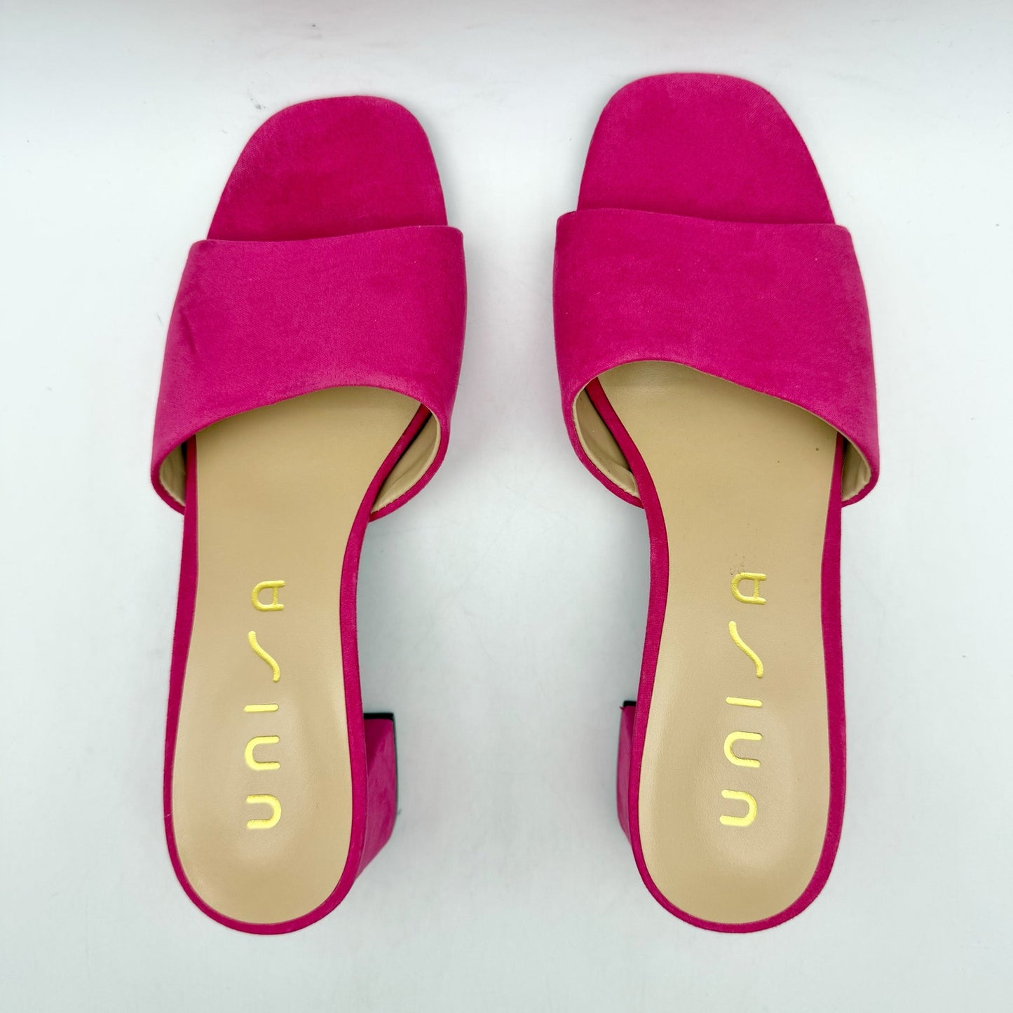 Unisa Womens Venley Heeled Sandal US 6 M EU 36.5 Pink Slip On NWOB