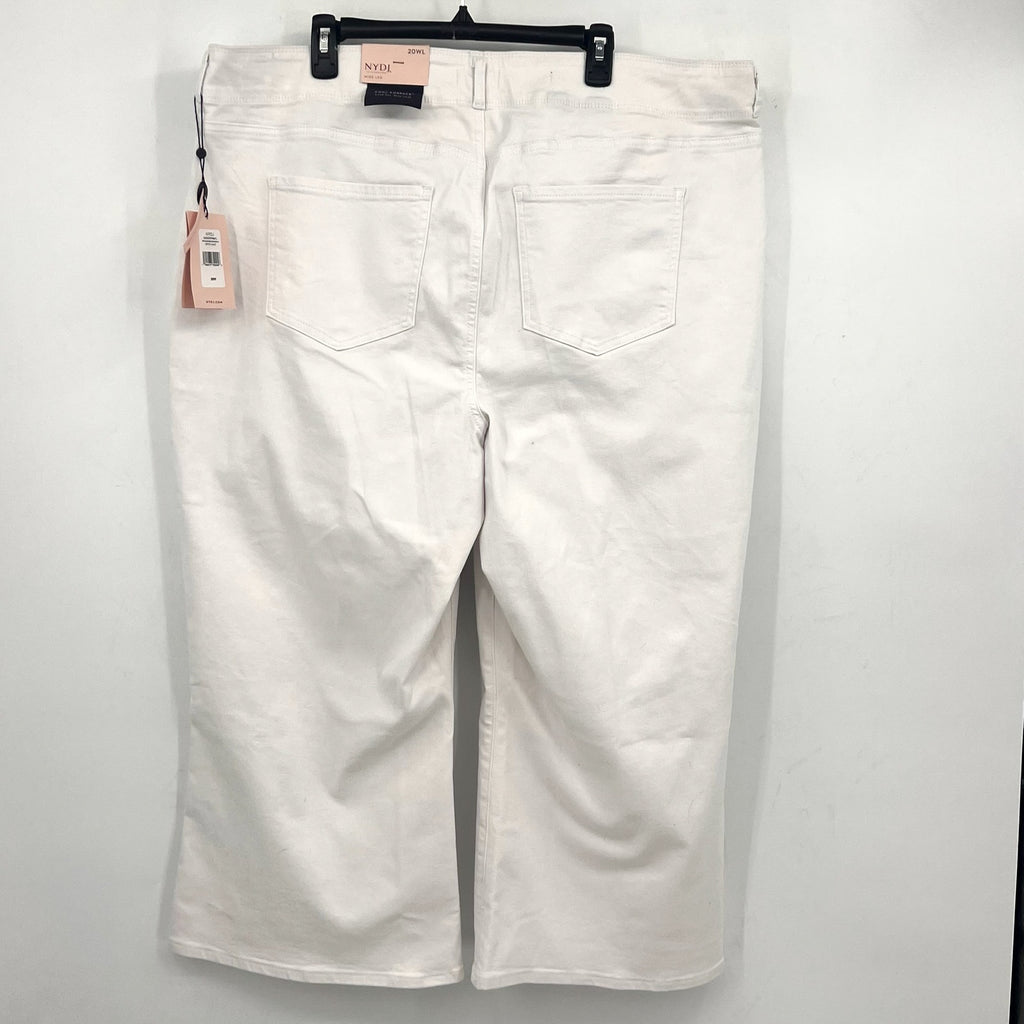 NYDJ Womens Cool Embrace Wide Leg Crop Jeans SIZE 20WL Optic White NWT