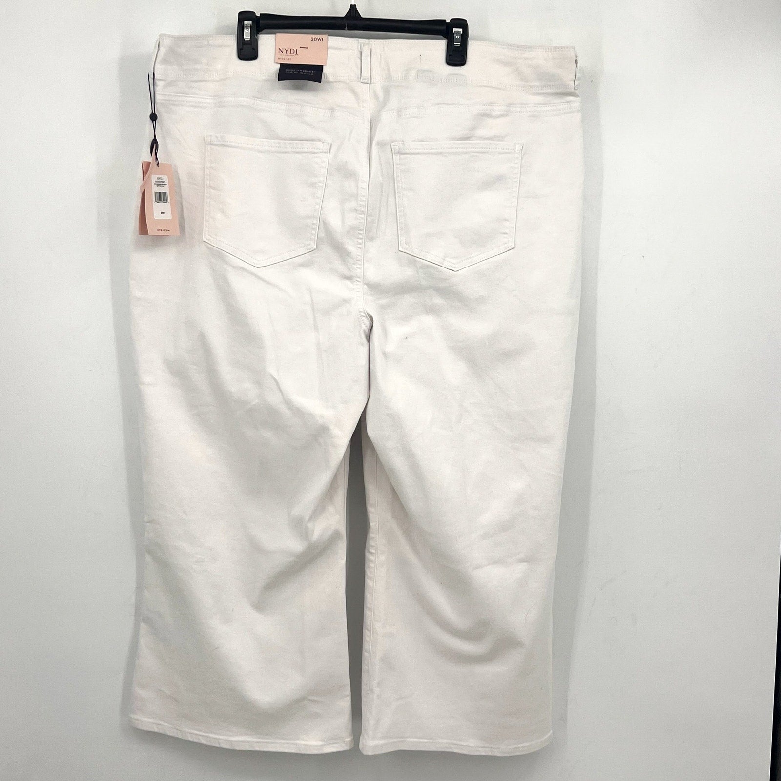 NYDJ Womens Cool Embrace Wide Leg Crop Jeans SIZE 20WL Optic White NWT