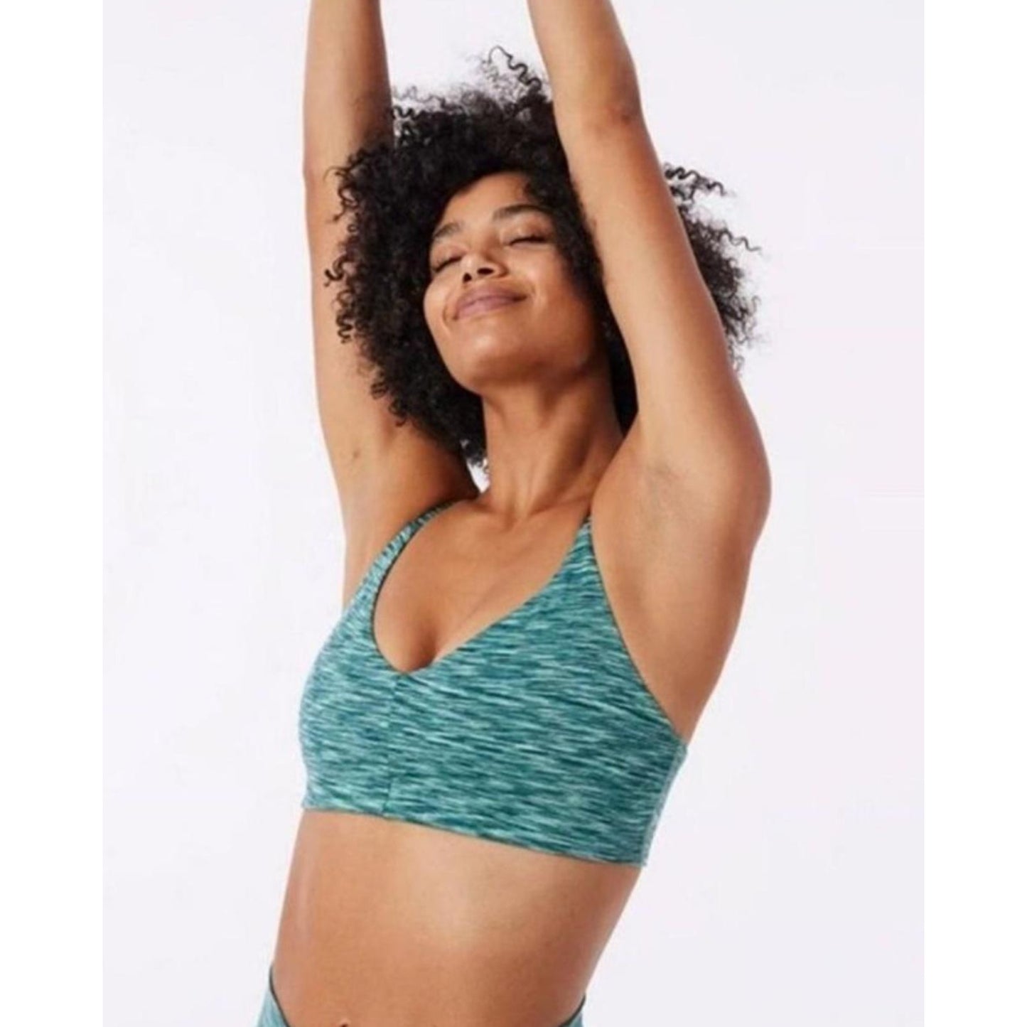 OUTDOOR VOICES Womens Flow Freeform Bralette XXL Green Patina Mix Quick Dry NWT