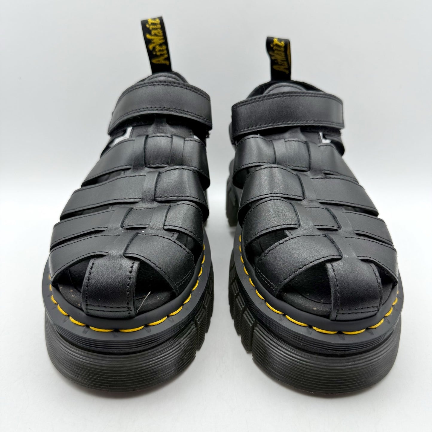 Dr. Martens Womens Ricki Fisherman Platform Sandals EU 38 US 7 Black Leather NIB
