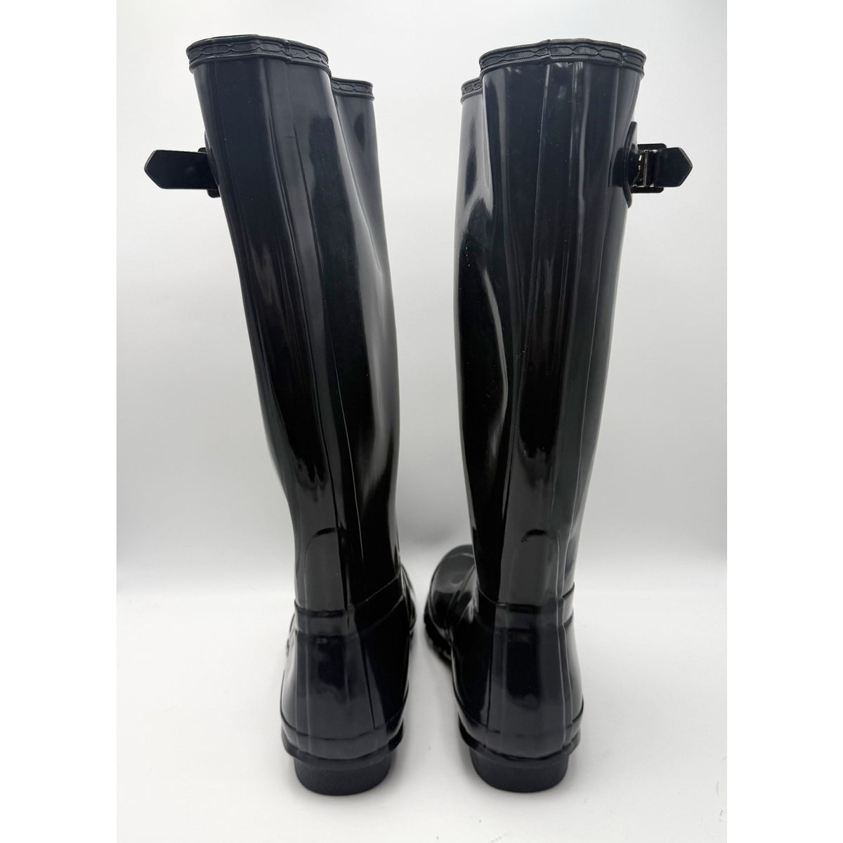 Hunter Womens Original Tall Gloss Rain Boots Size 11 Dark Slate Waterproof NWOB