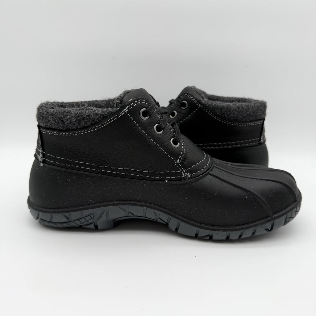 Baffin Womens Whitetail ll Ankle Sneakers US 9 EU 39 Black Leather Insulated NIB