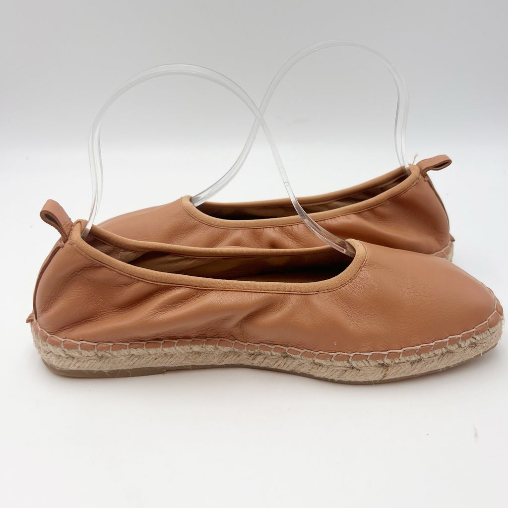 Andre Assous Womens Geneva Flats Size 7 Brown Leather Square Toe NWOB