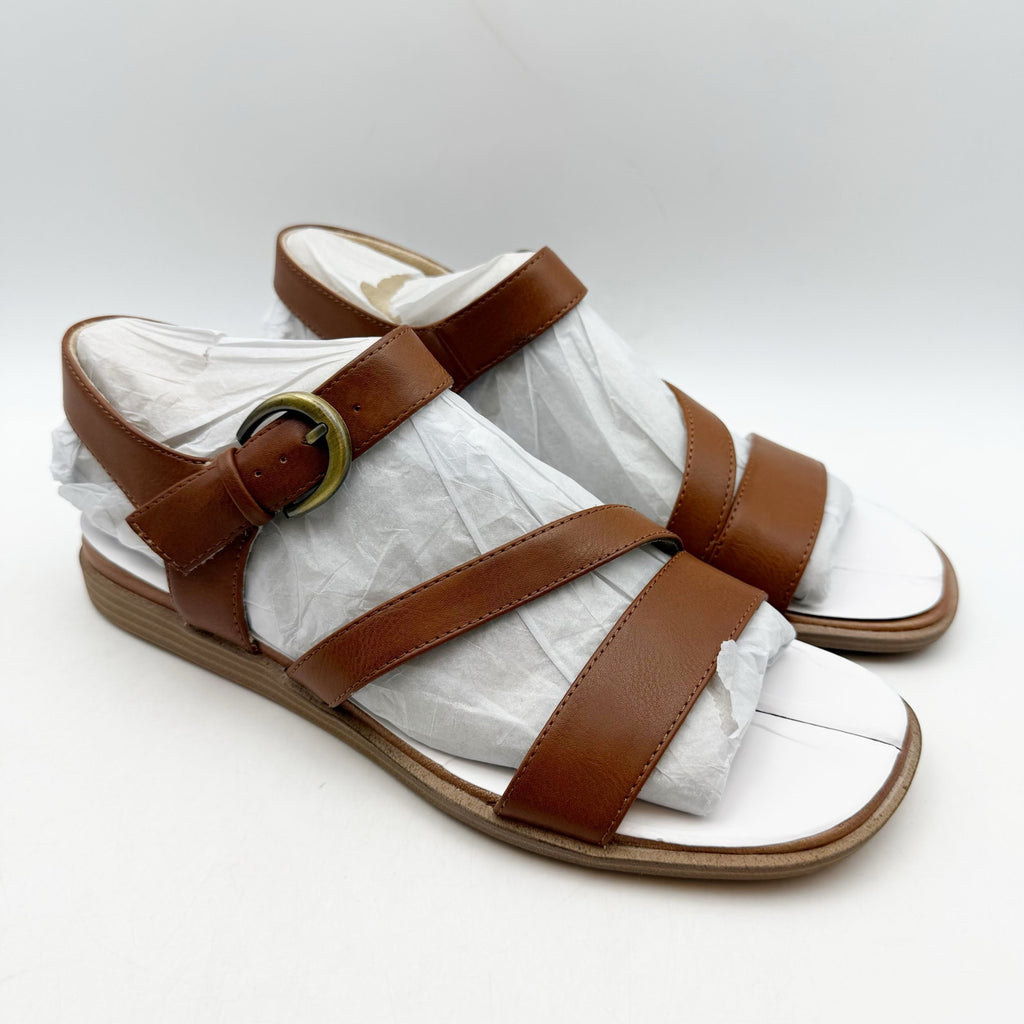 SOUL Naturalizer Womens Jayvee Sandals US 9.5 Wide Brown Vegan Leather NIB