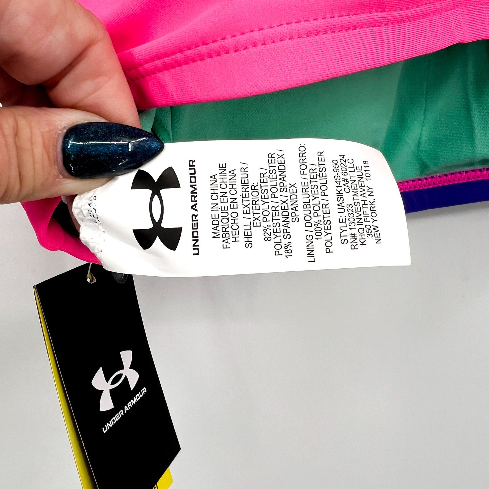 UNDER ARMOUR Girls Tankini & Hipster Bikini Swimsuit Size 16 Pink Blue NWT