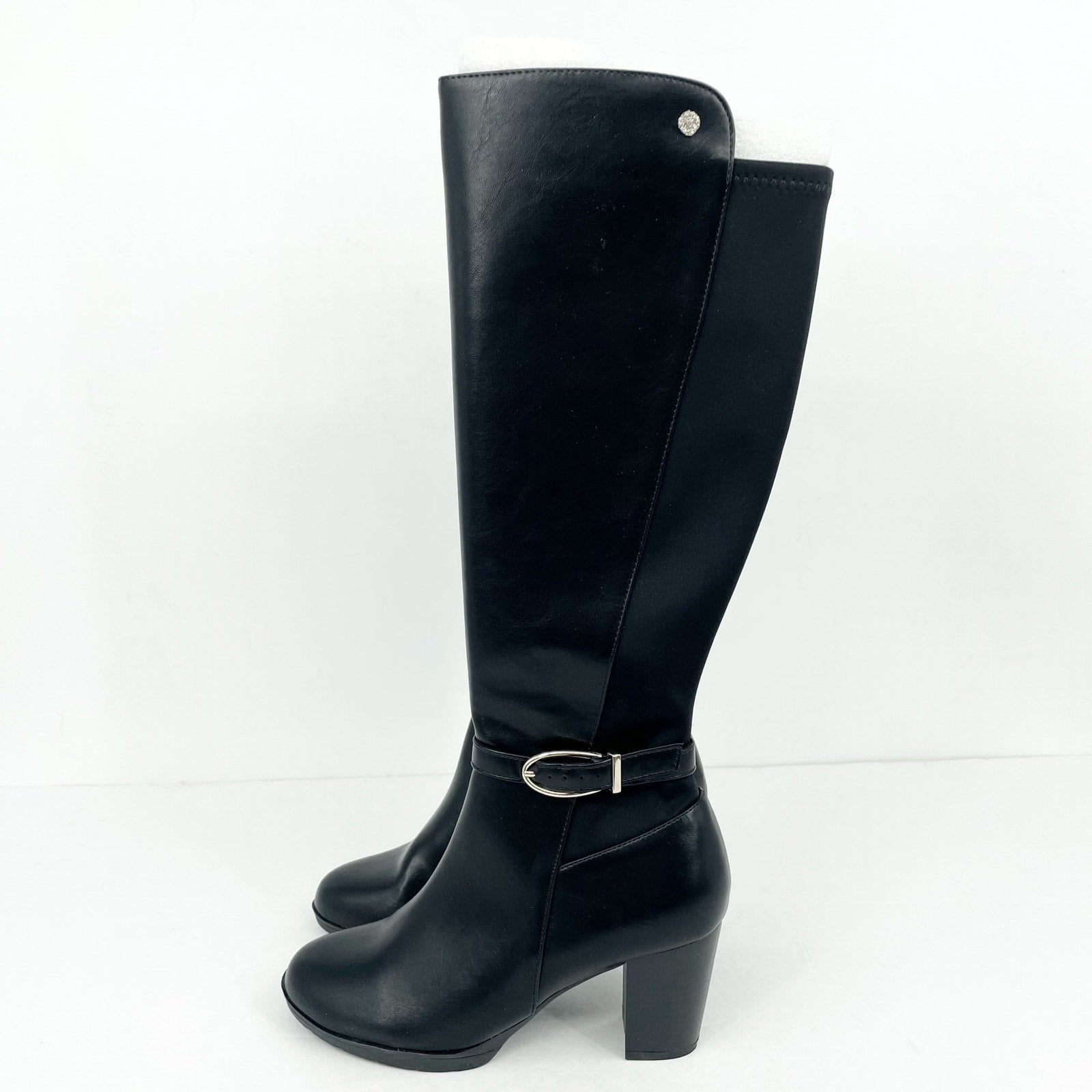 Anne Klein Womens Rivera Knee High Boots Size 8 M EU 38 Black NIB