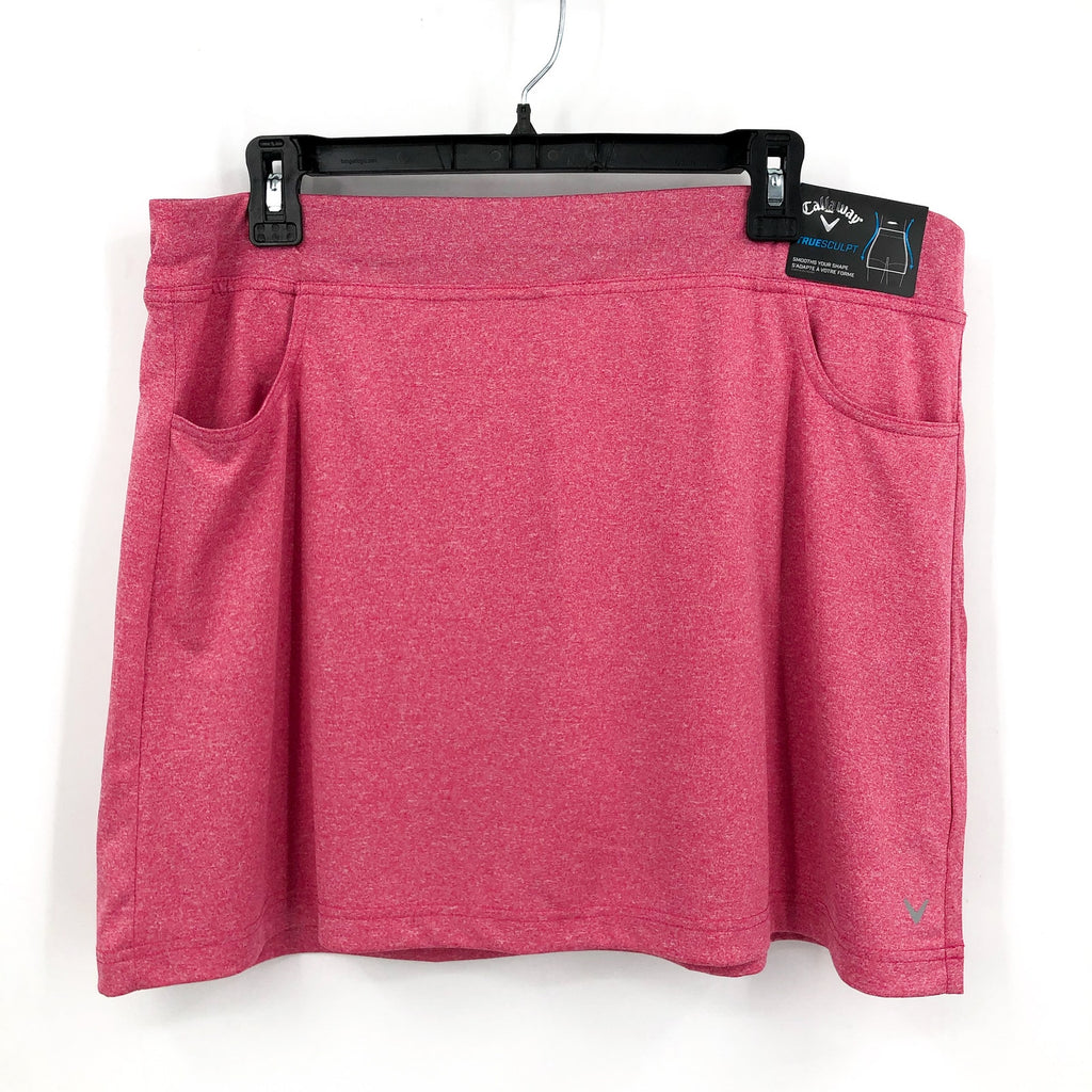 CALLAWAY Women's Opti Dri True Sculpt Golf Skort XL Pink Peacock Heather NWT