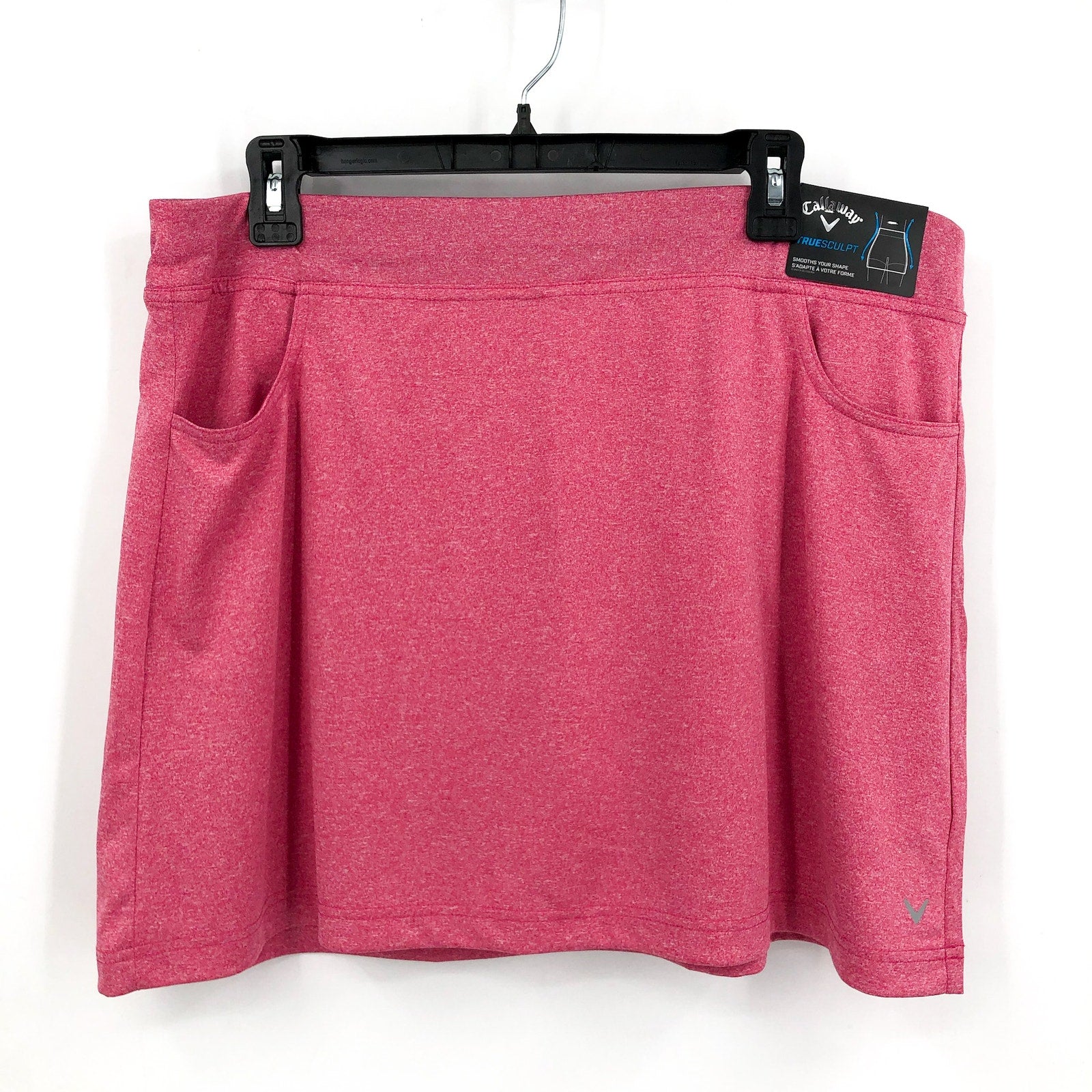CALLAWAY Women's Opti Dri True Sculpt Golf Skort XL Pink Peacock Heather NWT