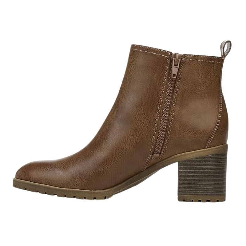 LifeStride Womens Mesa Chelsea Ankle Boots Size 8 M Whiskey Brown NIB