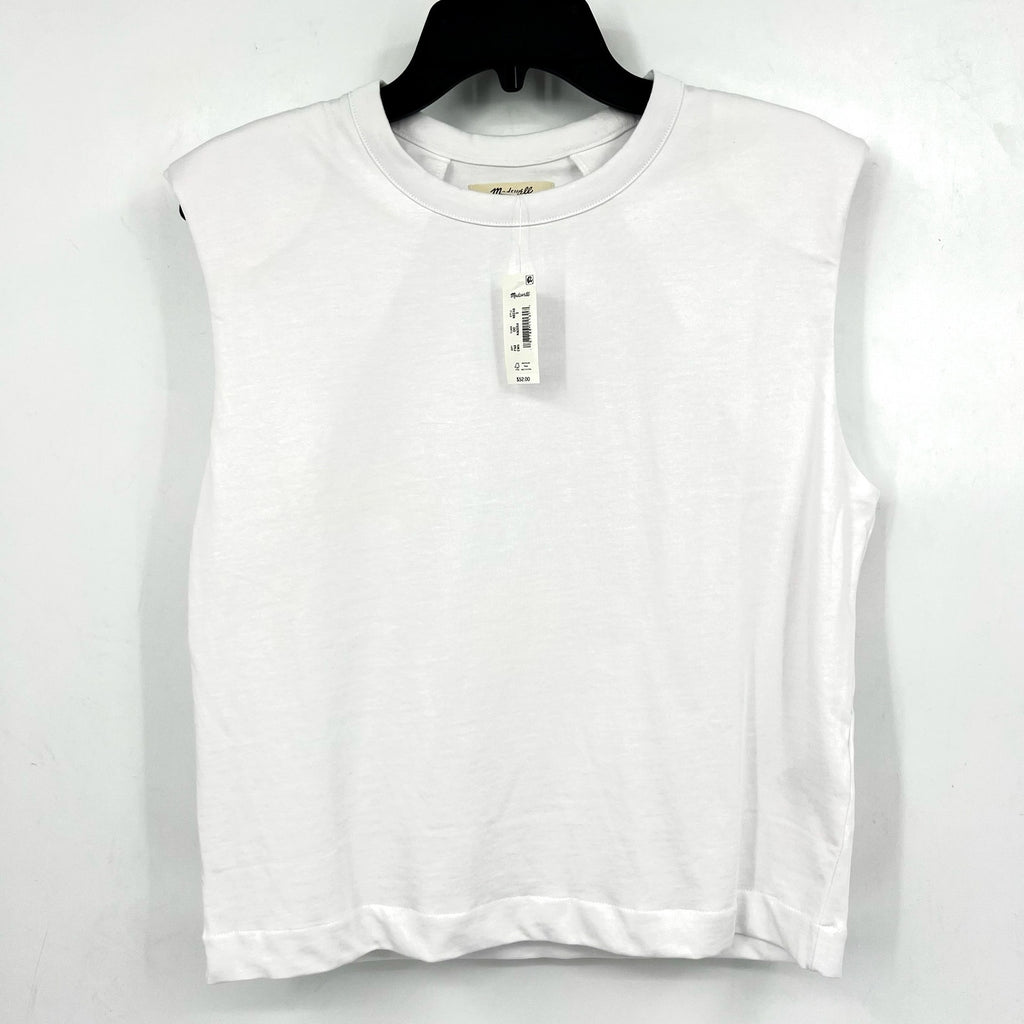 MADEWELL Women's Structured Muscle Tee Small Eyelet White Crewneck NR246 NWT