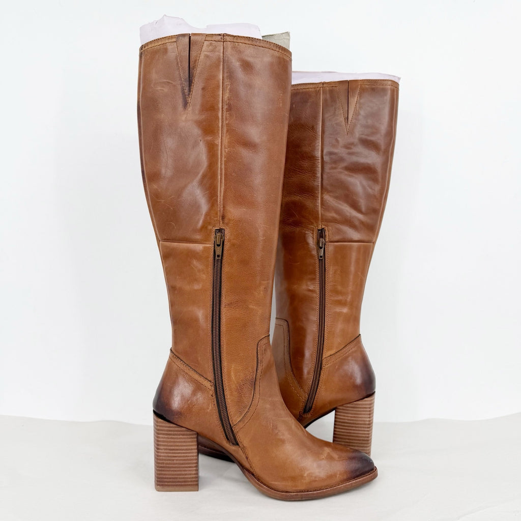 Diba True Womens True Do Knee High Boots US 8.5 M Brown Leather EUC