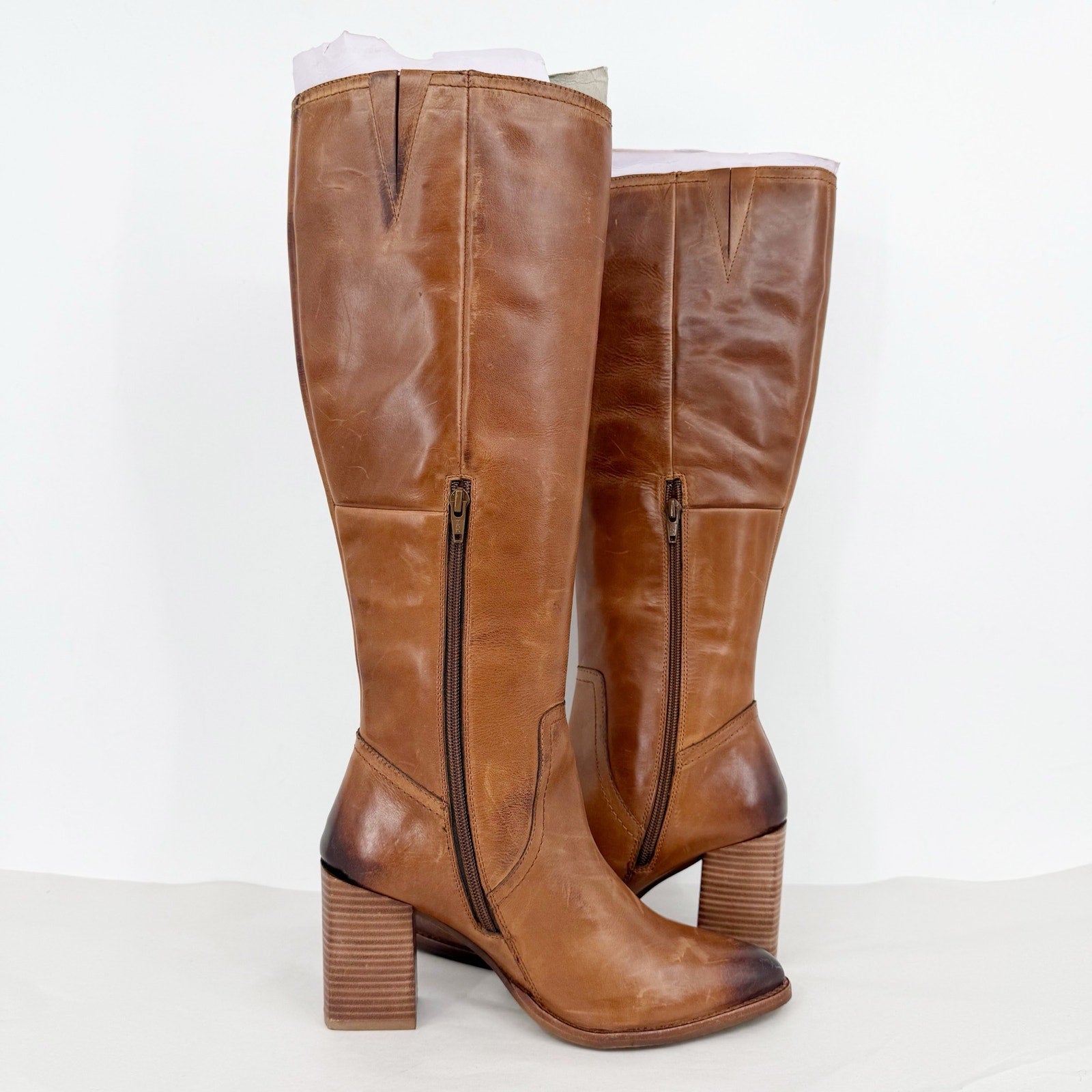 Diba True Womens True Do Knee High Boots US 8.5 M Brown Leather EUC