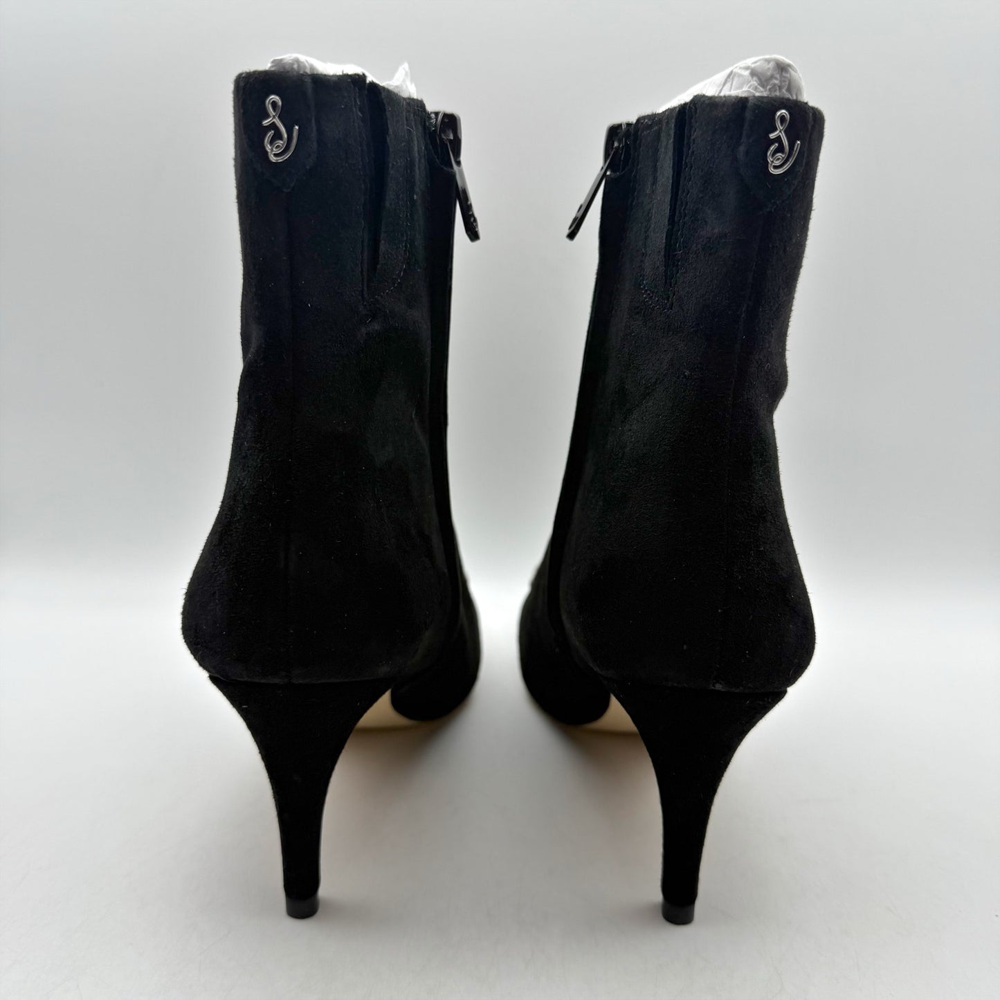 Sam Edelman Womens Ulissa Luster Ankle Bootie US 7.5 Black Suede Rhinestone NWOB