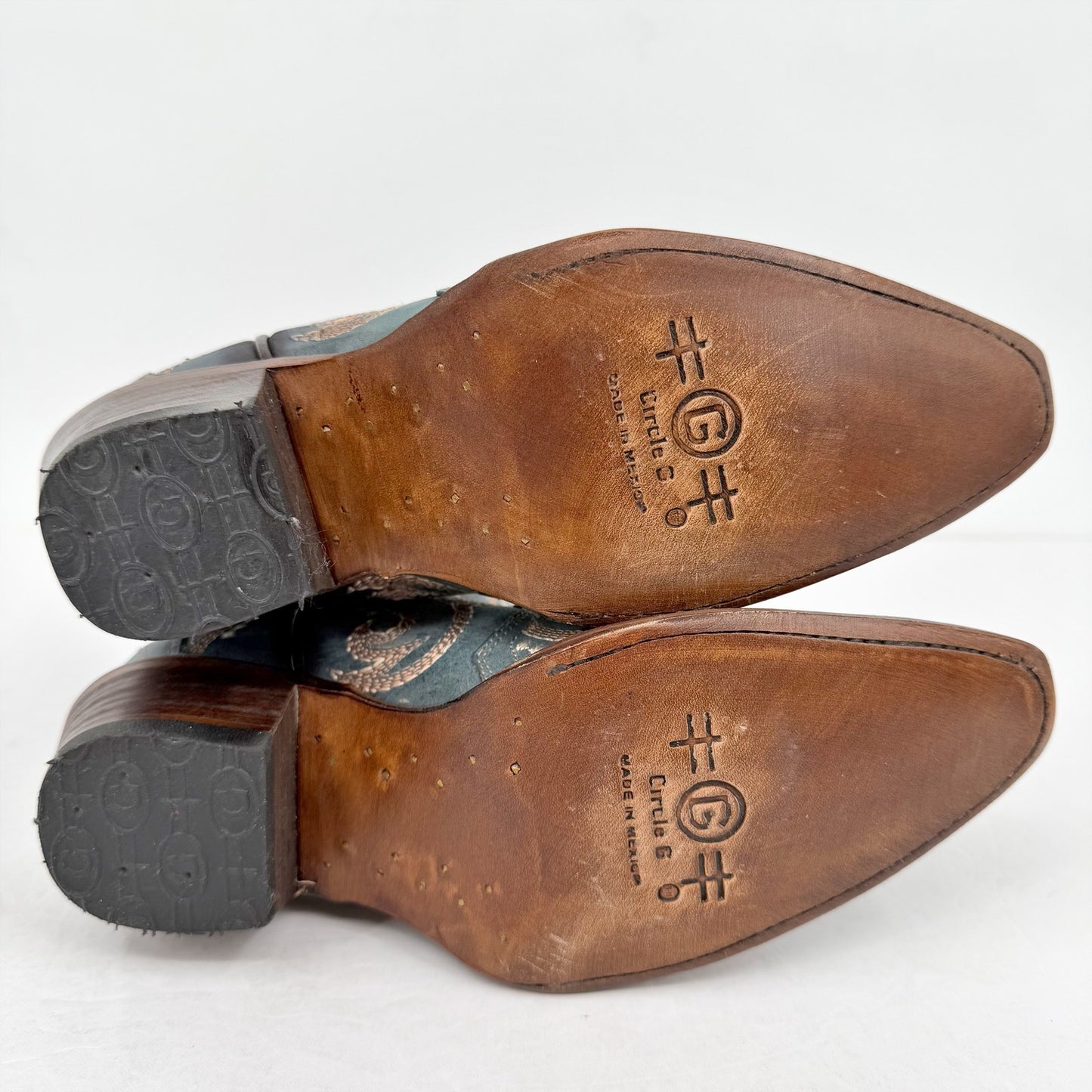 Corral Womens L5869 Western Cowboy Boots US 6 M EU 36.5 Blue Leather Stitch NIB