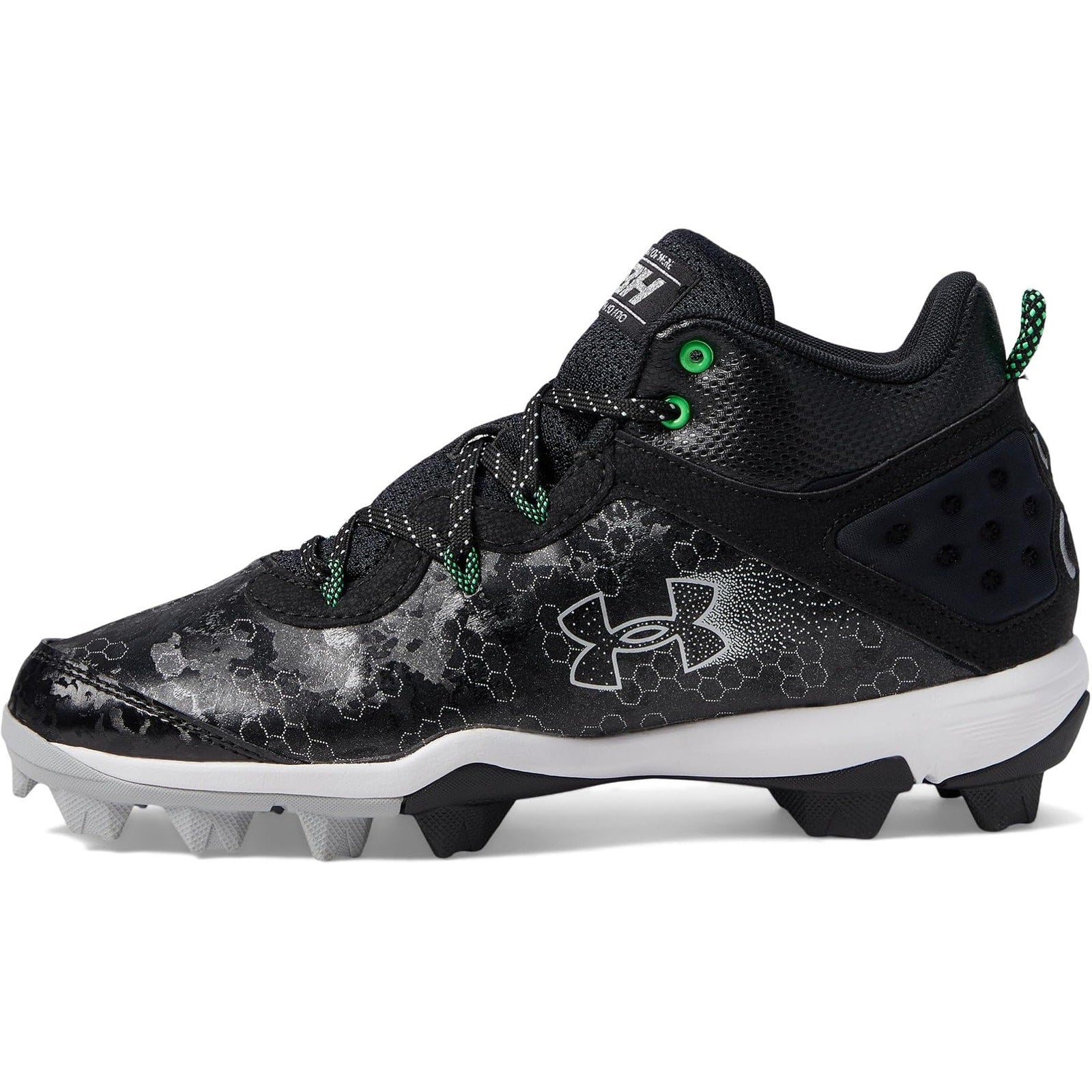 Under Armour Mens Bryce Harper 8 Mid RM Baseball Cleats Size 12 Black Green NWOB