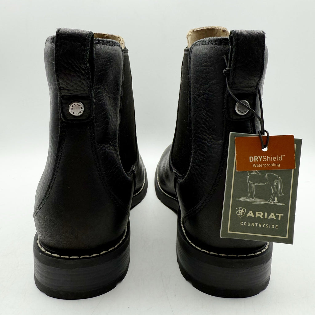 Ariat Womens Wexford Chelsea Boots US 7.5 B Black Leather Waterproof NWOB