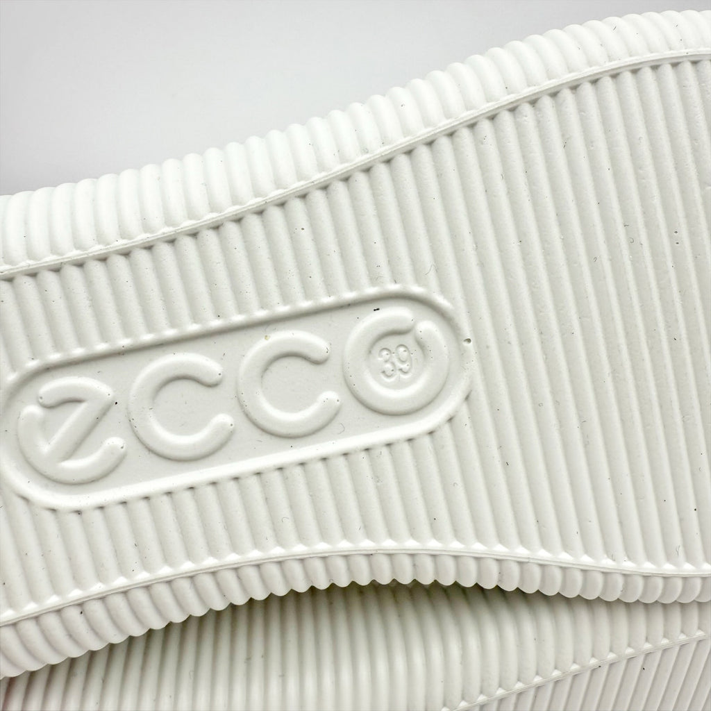 ECCO Womens Soft Zero Sneakers EU 41 US 10-10.5 Cream White Leather NIB