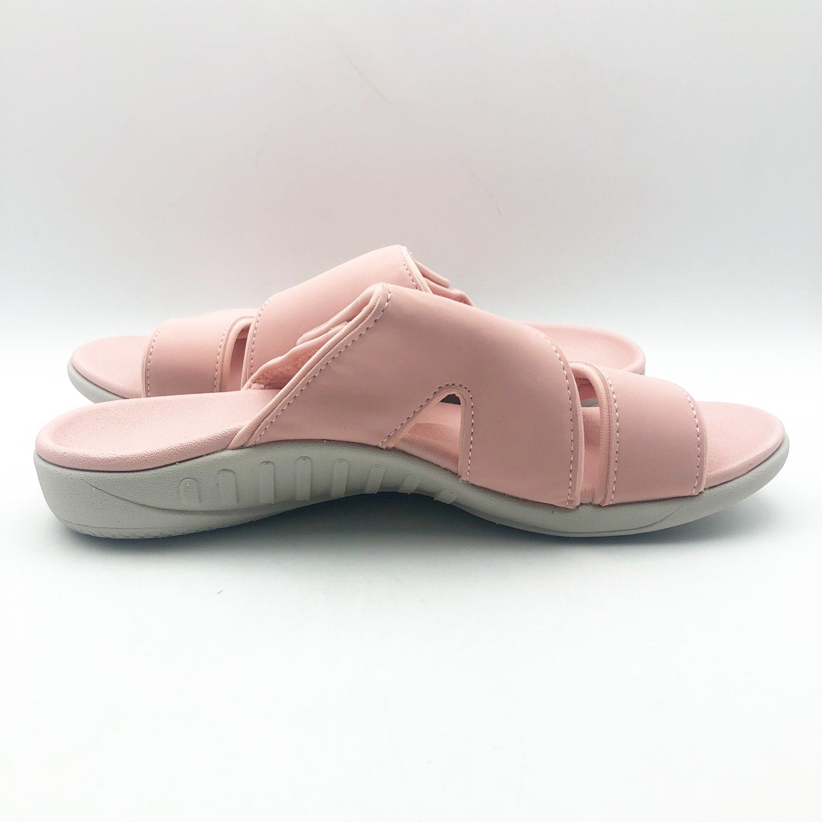 Spenco Womens KHOLO NUEVO Comfort Slide Sandals Size 7.5 B Coral Pink NWT