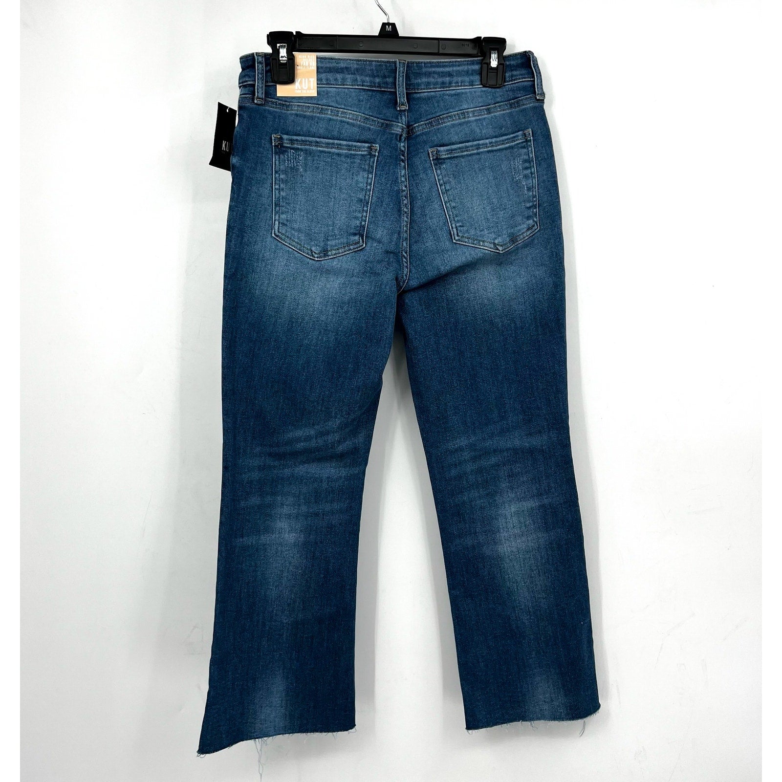 KUT FROM THE KLOTH Womens Kelsey Fab Ab Flare Jeans 6 Petite Blue Perceptual NWT