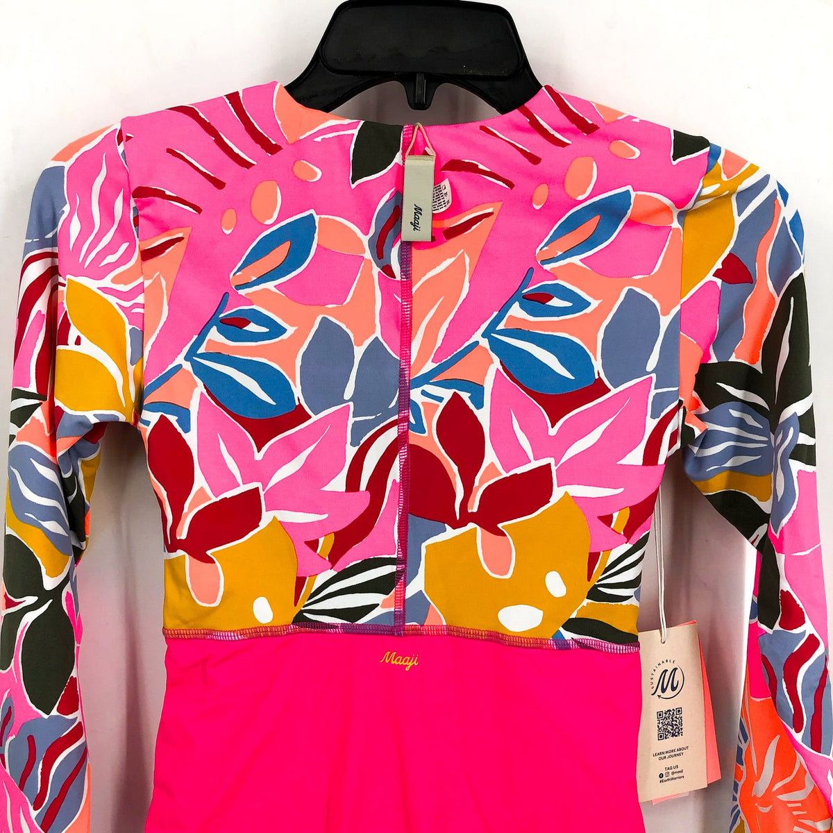 MAAJI Girls Miku Reversible Long Sleeve One Piece Size 12 Pink Jungle Rain NWT