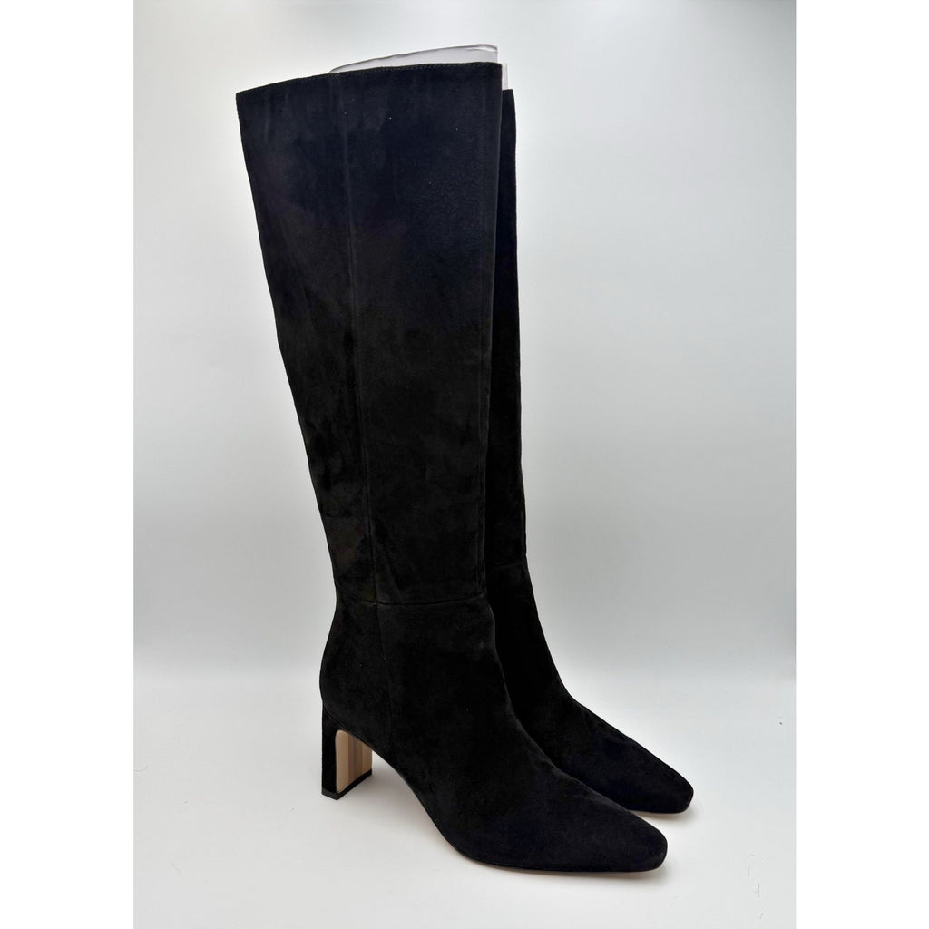 SAM EDELMAN Womens Sylvia Knee High Boots Size 6.5 M Black Suede NIB
