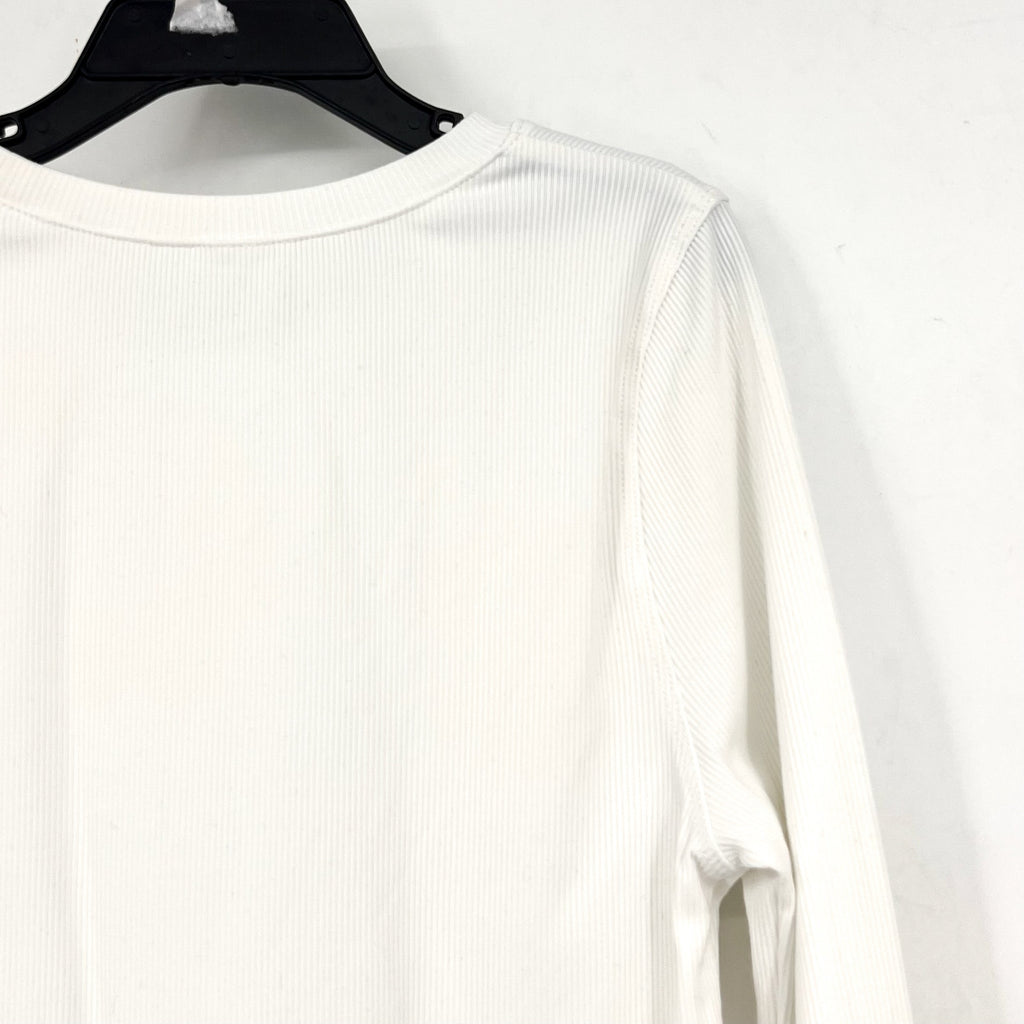 OUTDOOR VOICES Women's SuperForm Rib Long Sleeve Tee XXS White NWT