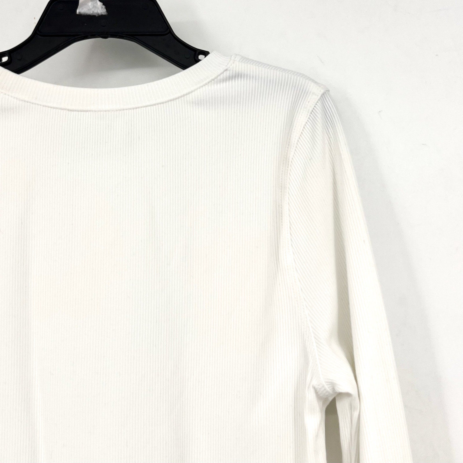 OUTDOOR VOICES Women's SuperForm Rib Long Sleeve Tee XXS White NWT