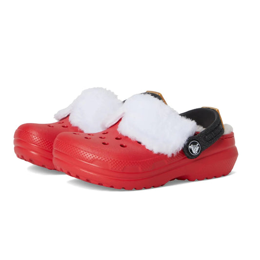 Crocs Unisex Kids Santa Classic Clogs Size C5 Festive Red White Black NWT