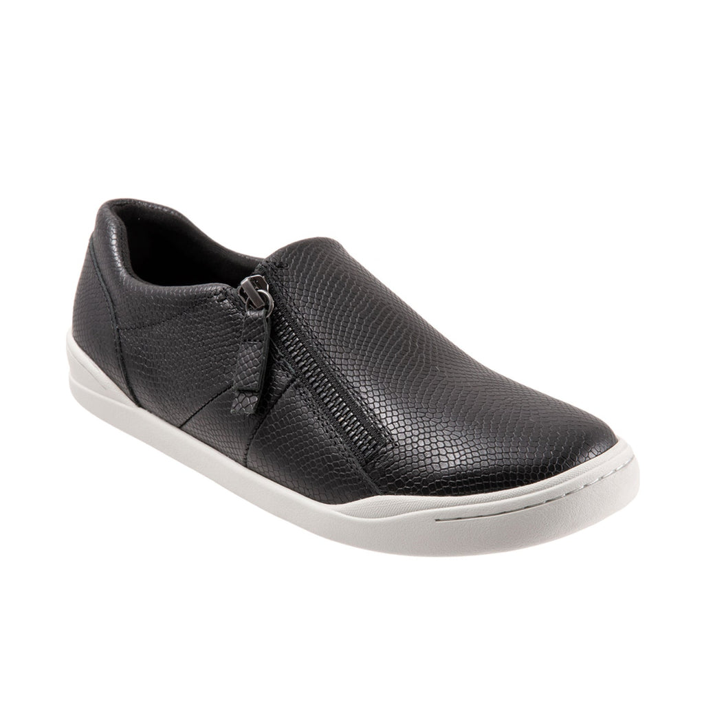 SoftWalk Womens Arezzo Casual Sneakers Size 10.5 NARROW Black Snake Leather NIB