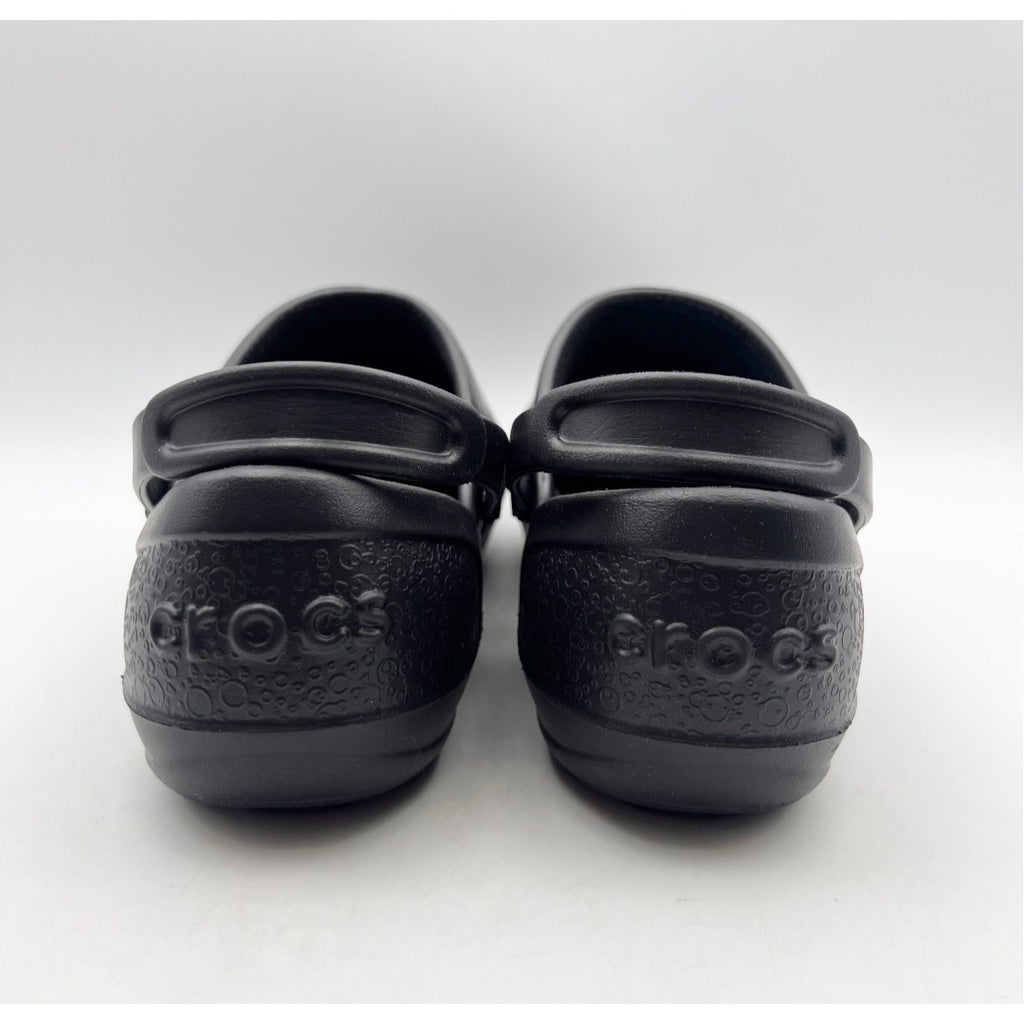 Crocs Women's Mercy Work Clogs Size 9 Black Slip On Slip Resistant NWOB