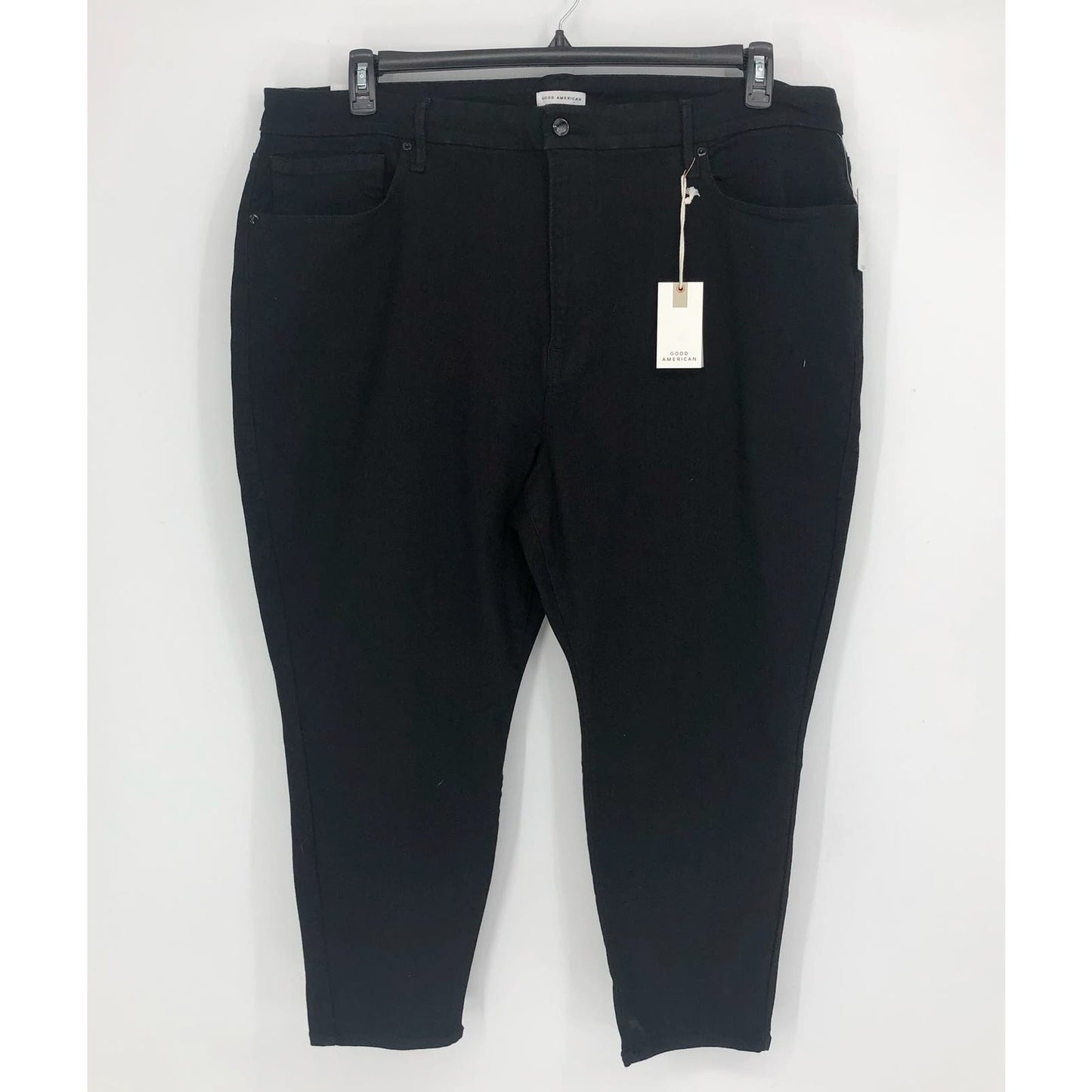 GOOD AMERICAN Always Fits Good Skinny Jeans 28-32 PETITE Black Mid Rise NWT