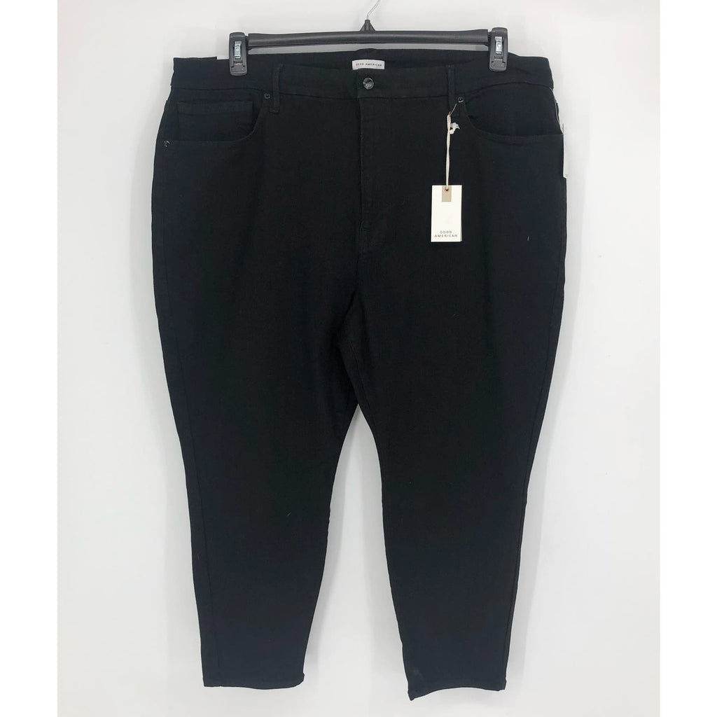 GOOD AMERICAN Always Fits Good Skinny Jeans 28-32 PETITE Black Mid Rise NWT