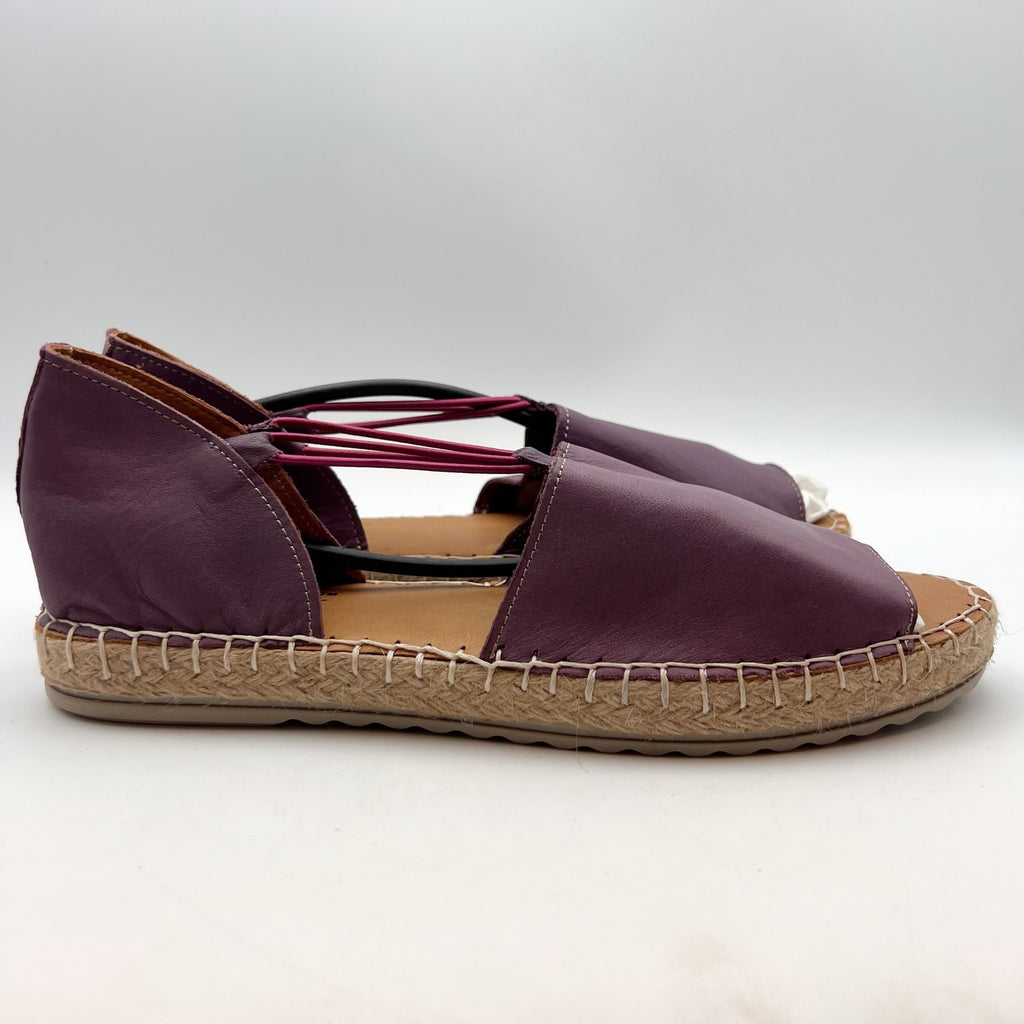 Coldwater Creek Womens Walk With Me Valencia Sandals US 8.5 Purple Leather NIB